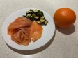 salmone con zucchine ed arancia
