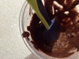 tortino banana, cacao e gocce in friggitrice tortino banana, cacao e gocce in friggitrice