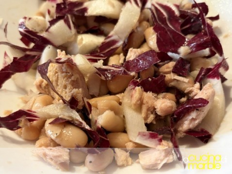 radicchio trevisano con tonno e fagioli